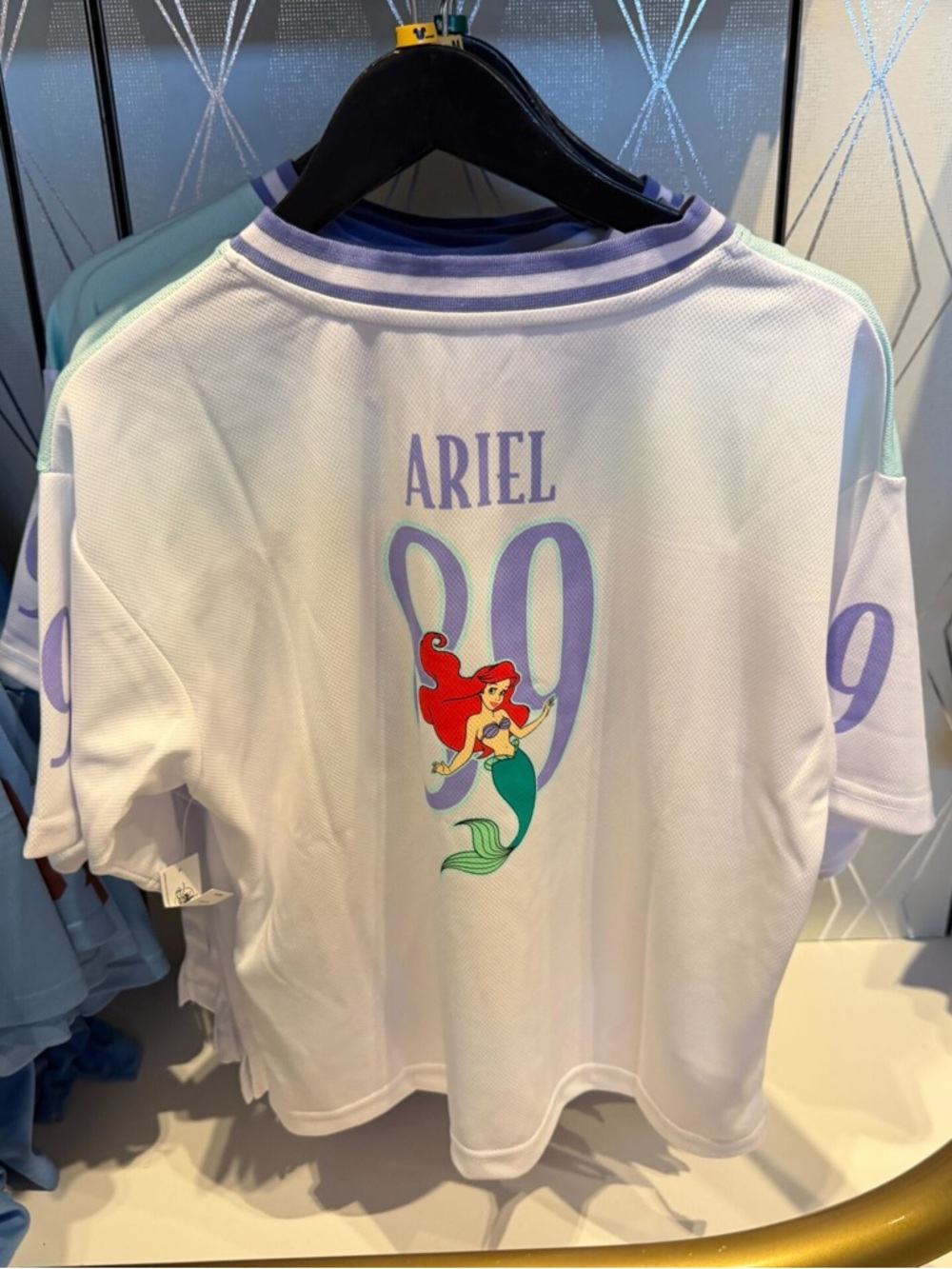 Disney parks Ariel Purple & White Jersey Top